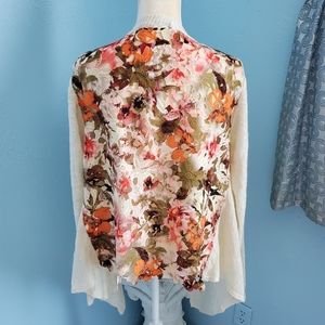 💥NWT Merchant floral laser cut cardigan B71